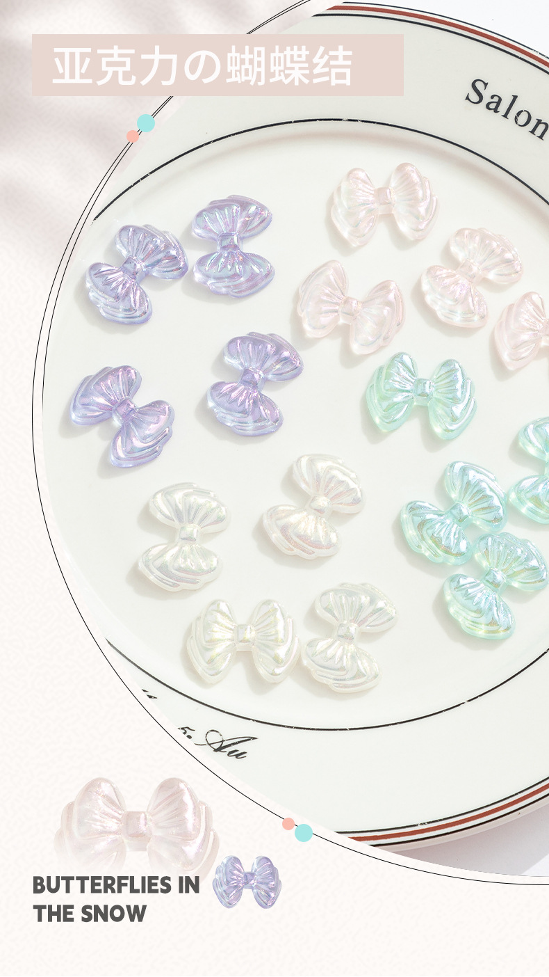 Best-selling, popular, and internet-famous DIY decorative accessories with iridesy bows, UV-resistant alloy pendants, hairpins, and essential facial mask and beauty accessories pic 4