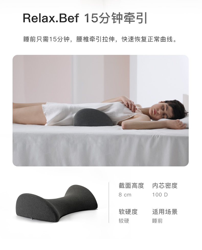 Memory foam lumbar pad, bedtime pregnant woman pad, side sleep, sleeping lumbar support pad, lumbar correction lumbar pillow pic 3
