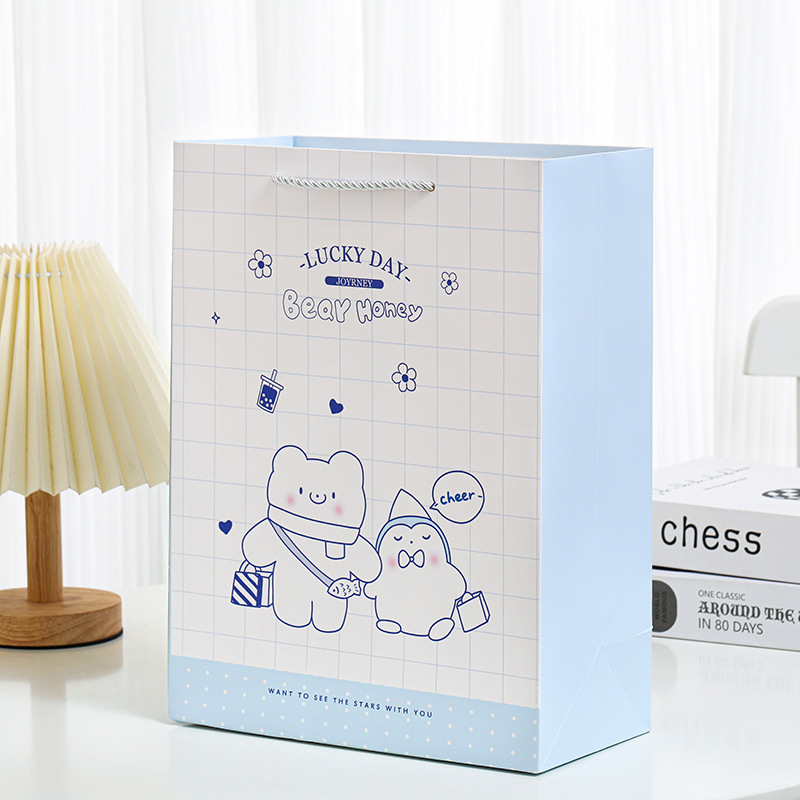 ins风 可爱小熊礼品袋高级感购物手提袋节日生日伴手礼袋礼品袋详情5