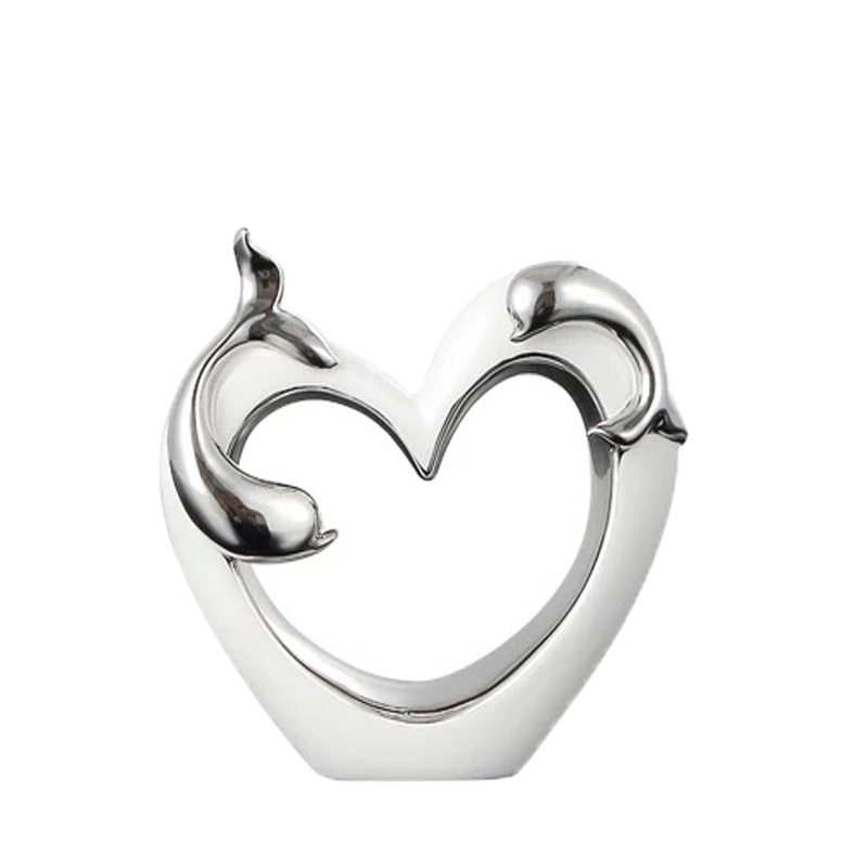 Chinagoods Ceramic Ornaments European minimalist dolphin home Ceramic Ornaments Marine animals hotel living room table handicrafts decorative items pic 6