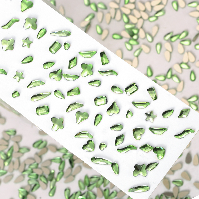 美甲饰品批发斤装美甲钻混装异形钻极光钻魅影紫指甲钻异形平底钻详情6