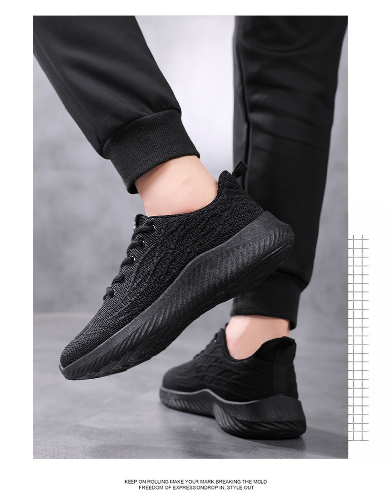 运动鞋男夏季男鞋春秋季跑步鞋2024新款黑色网面男士休闲工作鞋子详情21