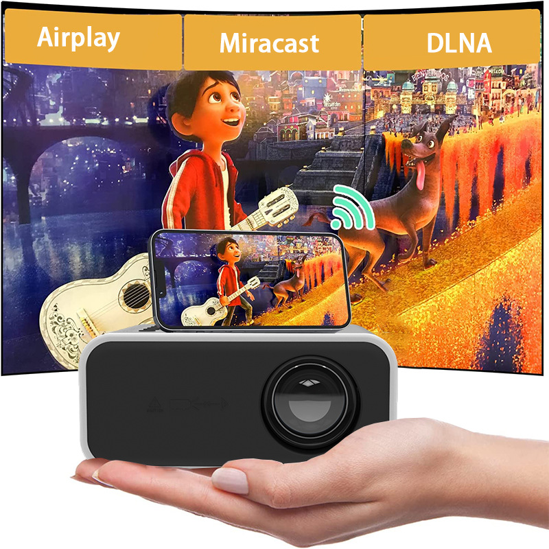 YT300 wireless + wired, YT500 mobile phone wifi dual-screen projector, home mini projector, mini home convenience pic 19