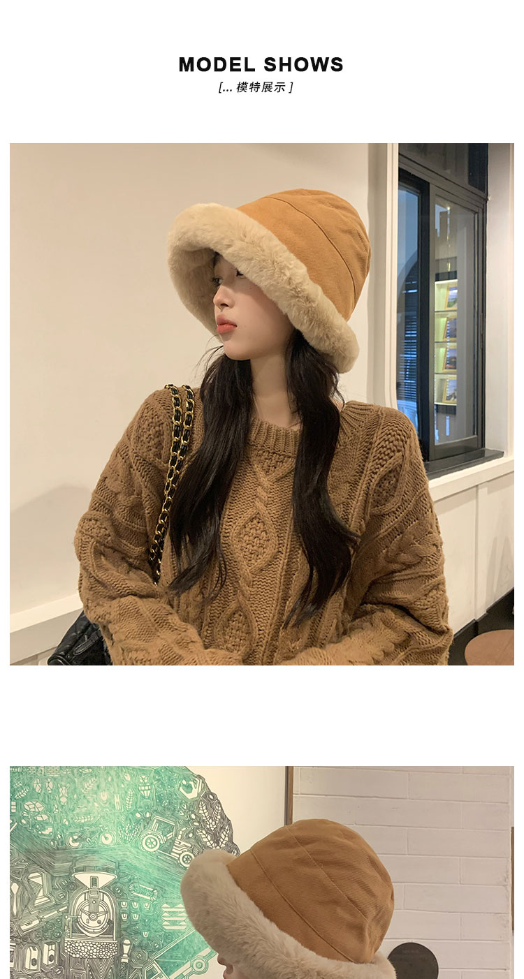 秋冬加厚毛绒保暖渔夫帽女防寒防风护耳盆帽北方冬天卷边蒙古帽子详情5