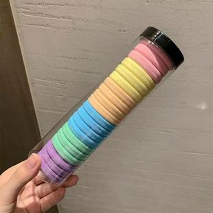 Korean version of ins alloy chain hair band, simple woven hair tie for women, high-elasticity colorful hair tie, small chanel-style hair accessory pic 14