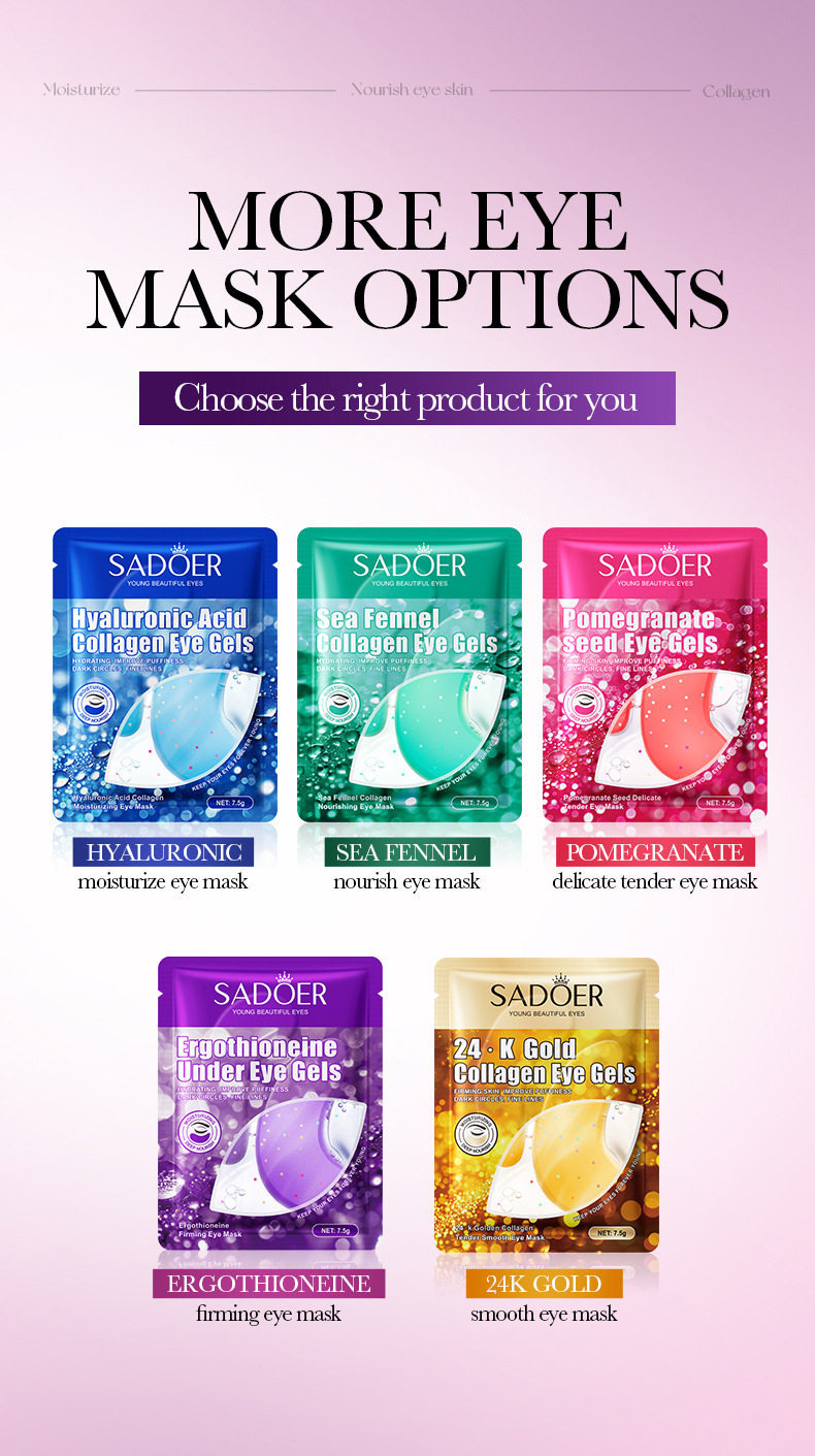 全英文SADOER麦角硫因紧致眼膜 保湿眼部滋润眼膜跨境外贸批发专供外贸专供外贸详情8