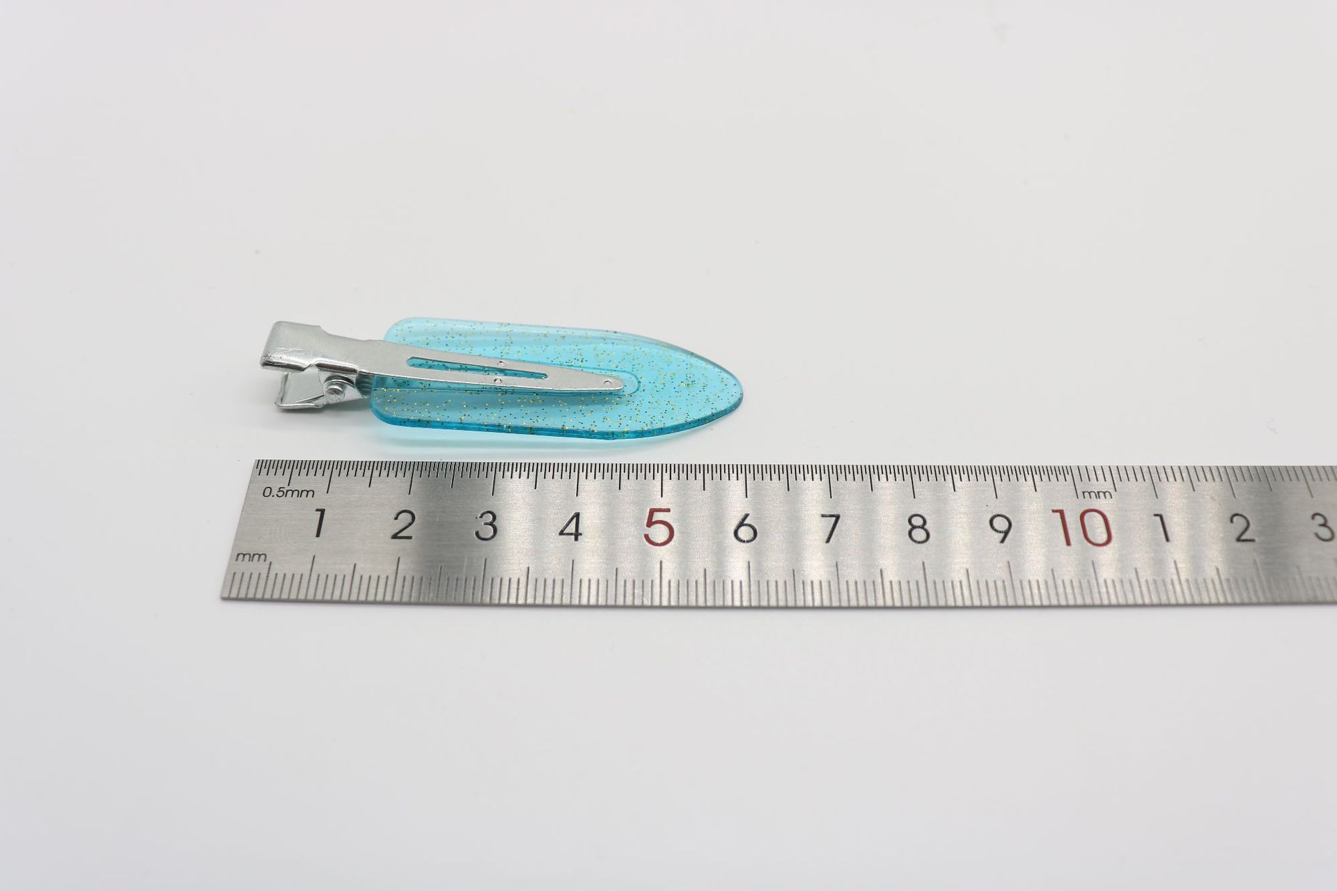 爆款甜美网红糖果色透明无痕发夹超闪充粉冲浪板发卡刘海碎发边夹详情3