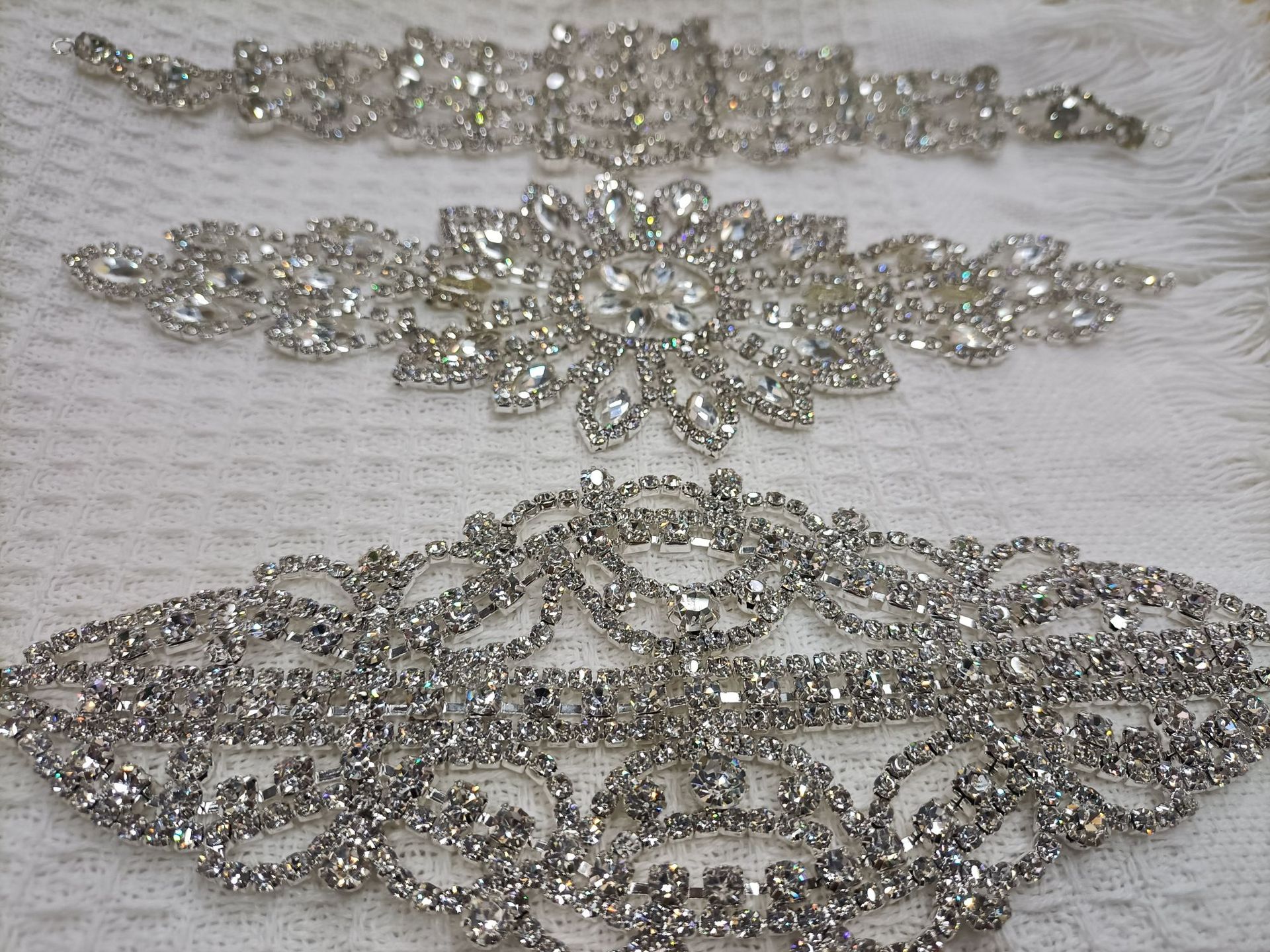 New hand-sewn diamond jewelry accessories, wedding dress accessories, belt decorations, DIY handcrafted materials, rhinestone decals pic 10