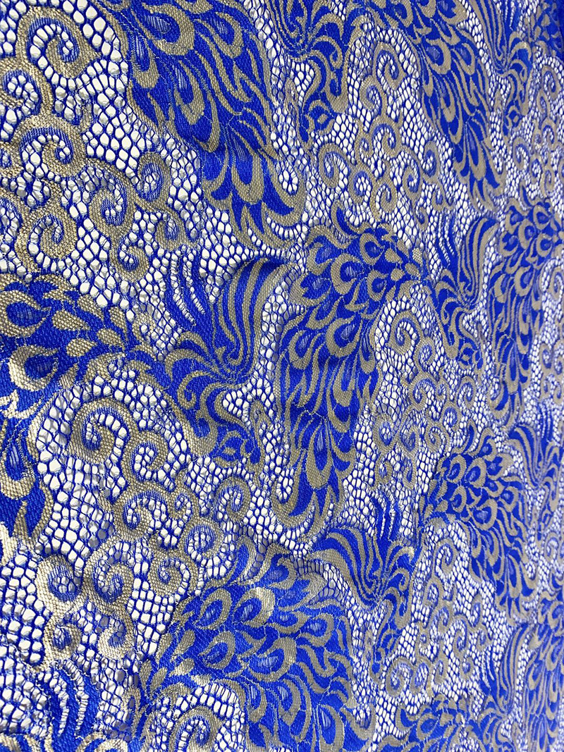 Wholesale of gold-colored phoenix lace fabric, phoenix skirts, wedding accessories, home window screens and tablecloths pic 5