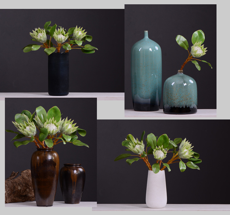 Dongli Flower Industry Factory offers direct sales and wholesale of tropical flowers, including simulated little emperor flowers, Nordic minimalist living room and home decoration simulated flowers, as well as entrance and table flowers pic 2
