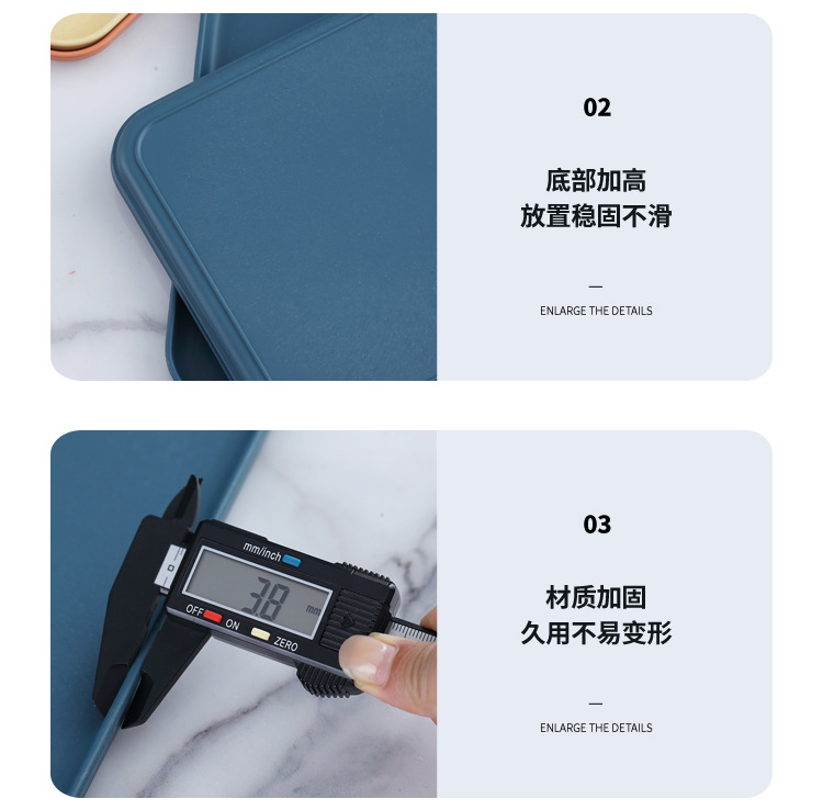 Wholesale cross-border InS-style Nordic wheat straw trays, household plastic living room fruit plates, rectangular trays pic 13