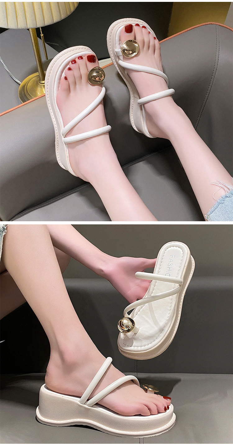 套趾凉拖鞋女夏外穿2023新款方头夹脚一字拖鞋休闲厚底凉鞋女代发详情9