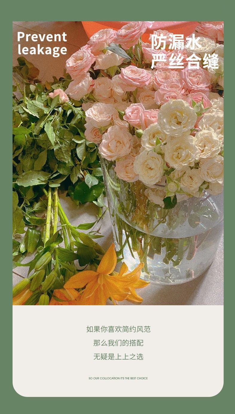简约亚克力透明收纳桶醒花桶花店专用家用鲜花养花桶塑料高桶泡花详情6