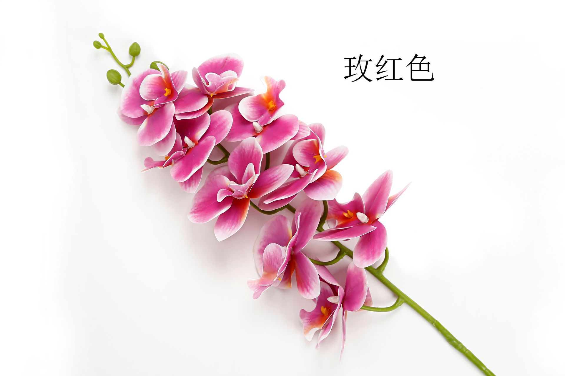 Artificial Phalaenopsis artificial flower home decoration artificial flower hand feel film 9-head Phalaenopsis artificial flower factory wholesale pic 8