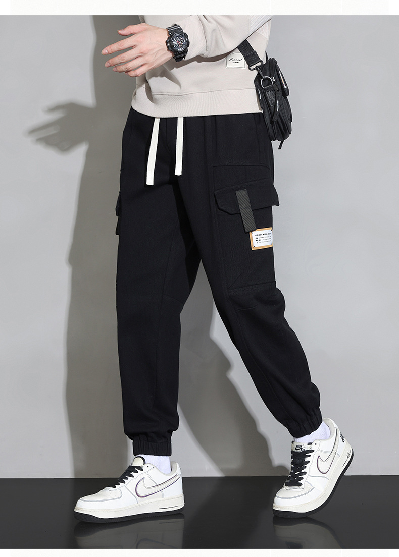 Pantalones de carga hombres 2023 nuevo otoño marca de moda juvenil holgada versátil pies de túnica para hombres tamaño grande pantalones casuales para hombres pic 21