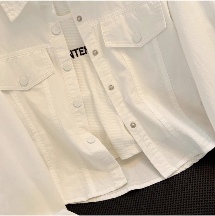 Polo领长袖衬衫女2024春秋新款洋气时尚修身显瘦薄款衬衣外套上衣详情22