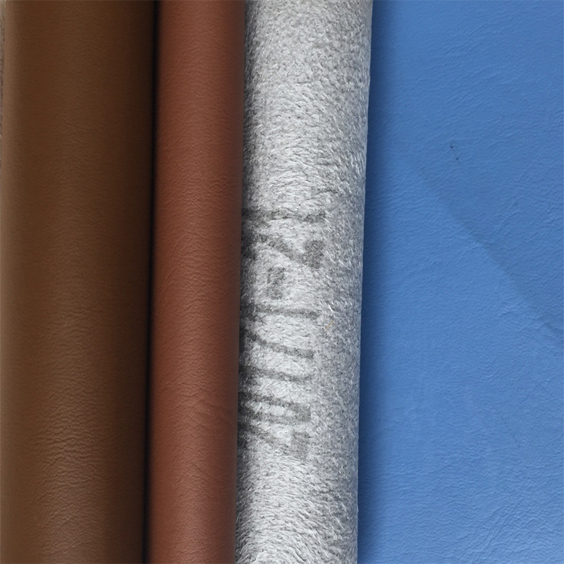 1.2mm Napa texture artificial PVC/PU faux leather matte suede base leather sofa car leather fabric pic 6
