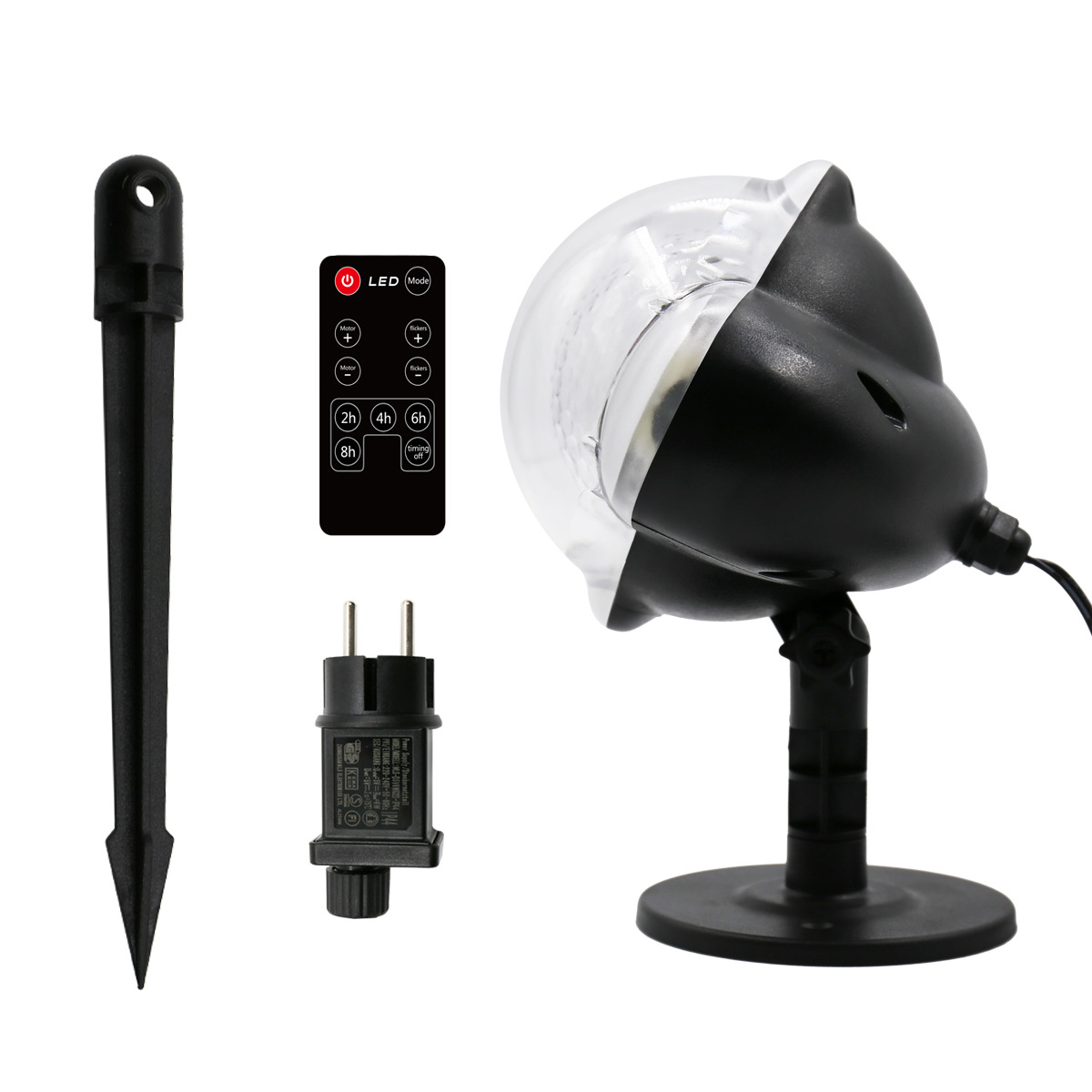 2019 new cross-border exclusive MINI snow light, outdoor waterproof RF remote control Christmas snow light, lawn light pic 3