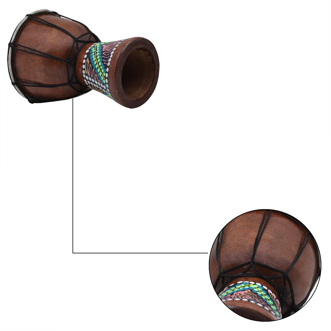 Wholesale handcrafted 4-inch African drums for children, adults, beginners, Lijiang hand drums, percussion instruments, 4-inch African drums, random pic 32