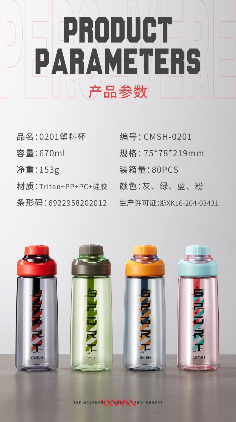 2021新款Tritan水杯创意大容量塑料杯运动健身水杯太空杯刻字批详情13