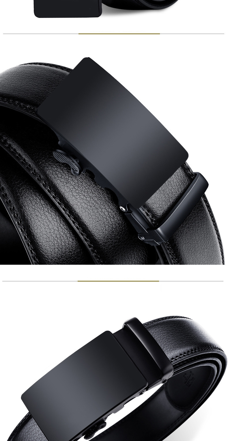 男士皮带真皮自动扣商务牛皮腰带男中青年百搭简约休闲裤带男现货详情12