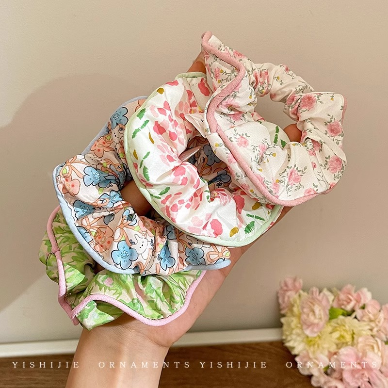 韩系大肠圈毛线发圈ins复古简约百搭布艺发绳肥肠头绳女发饰批发详情22