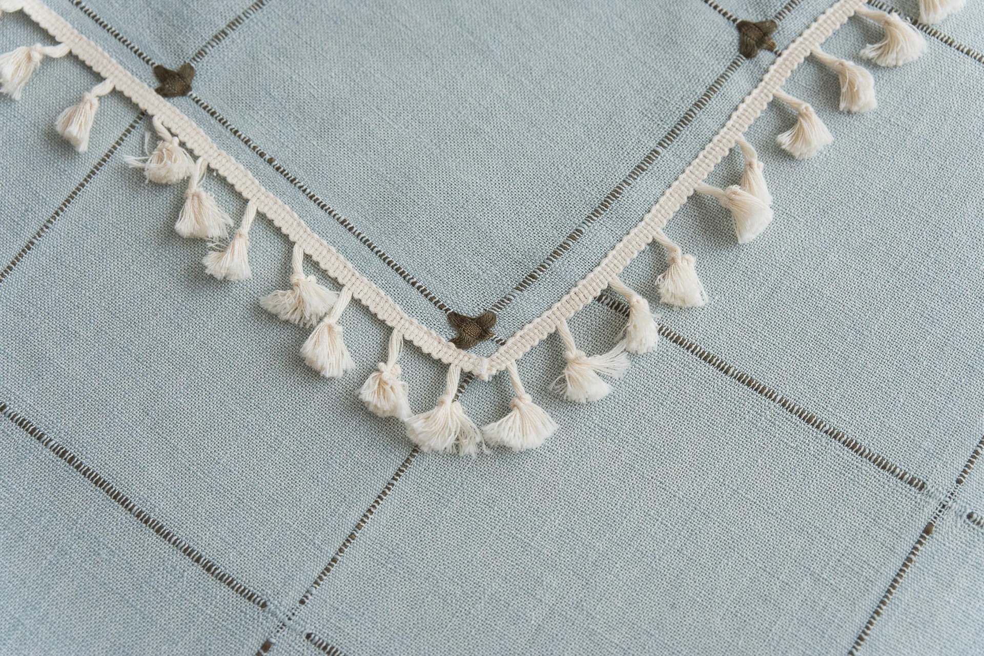 Cross-border Amazon farmhouse antique embroidery party tablecloth, cotton and linen outdoor linen coarse linen waterproof cover tablecloth pic 34