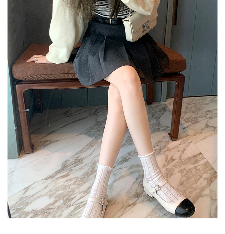 百搭时装真皮女鞋春秋小香风气质单鞋子法式玛丽珍鞋女高跟鞋粗跟详情27