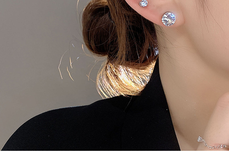 超闪锆石无耳洞磁吸耳饰高级气质耳蜗钉爆闪耳骨夹镶钻吸铁石耳钉详情20