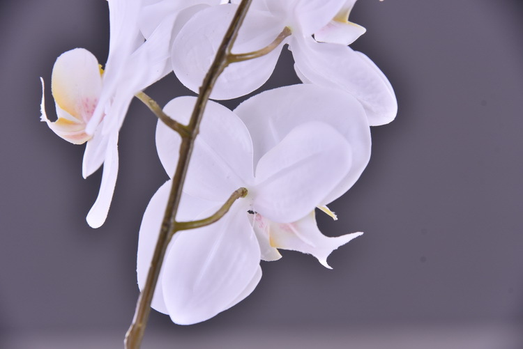 Wholesale of high-end artificial phalaenopsis from the manufacturer. 4-flower artificial phalaenopsis, a popular decorative artificial flower pic 8