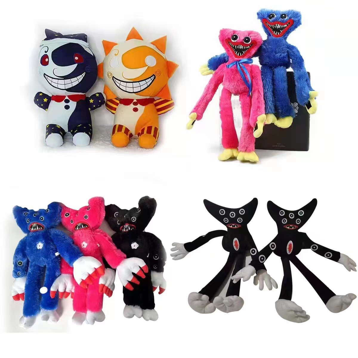 跨境新品 多眼怪波比 poppy playtime黑色波比毛绒公仔玩具长毛怪详情3