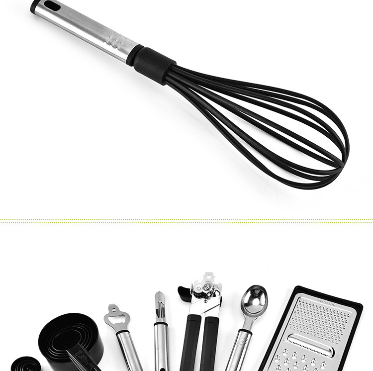 Wholesale nylon stainless steel household kitchenware, cooking spatulas and spoons, cooking utensils, complete sets of kitchen tools for cooking pic 23