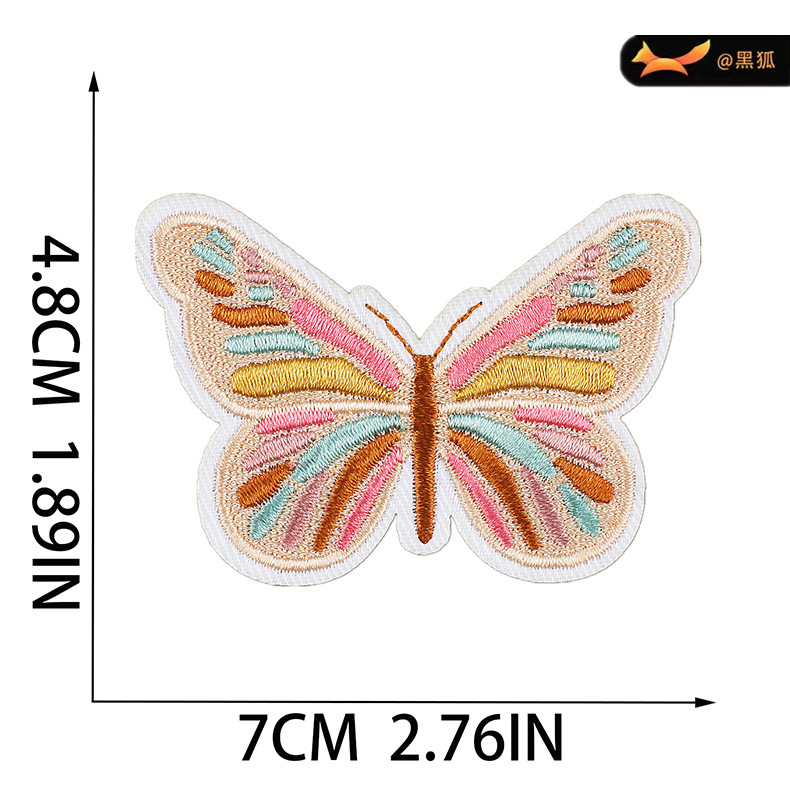 鞋帽刺绣布贴包包补丁贴衣服装饰章仔电脑绣花标卡通花朵刺绣贴 pic 8