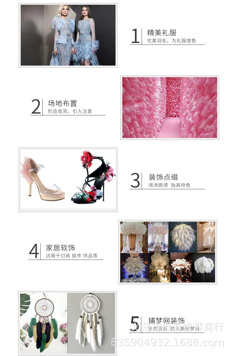 温册厂家直销天然孔雀羽毛DIY家居花瓶装饰婚庆道具新娘胸花材料详情20