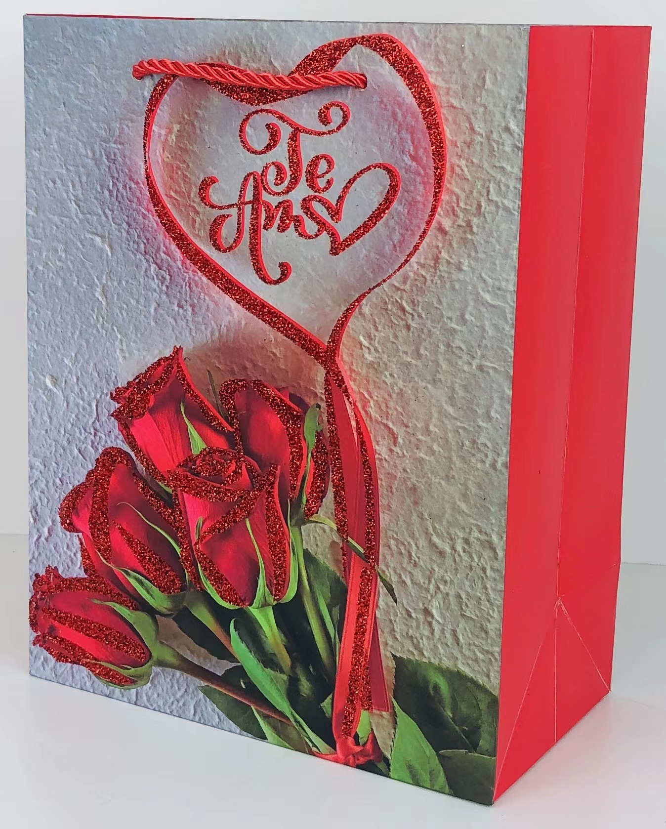 Stock flash powder spanish TE AMO colección día de san valentín tote bags bolsas regalo bolsas de compras cross-border specials pic 9