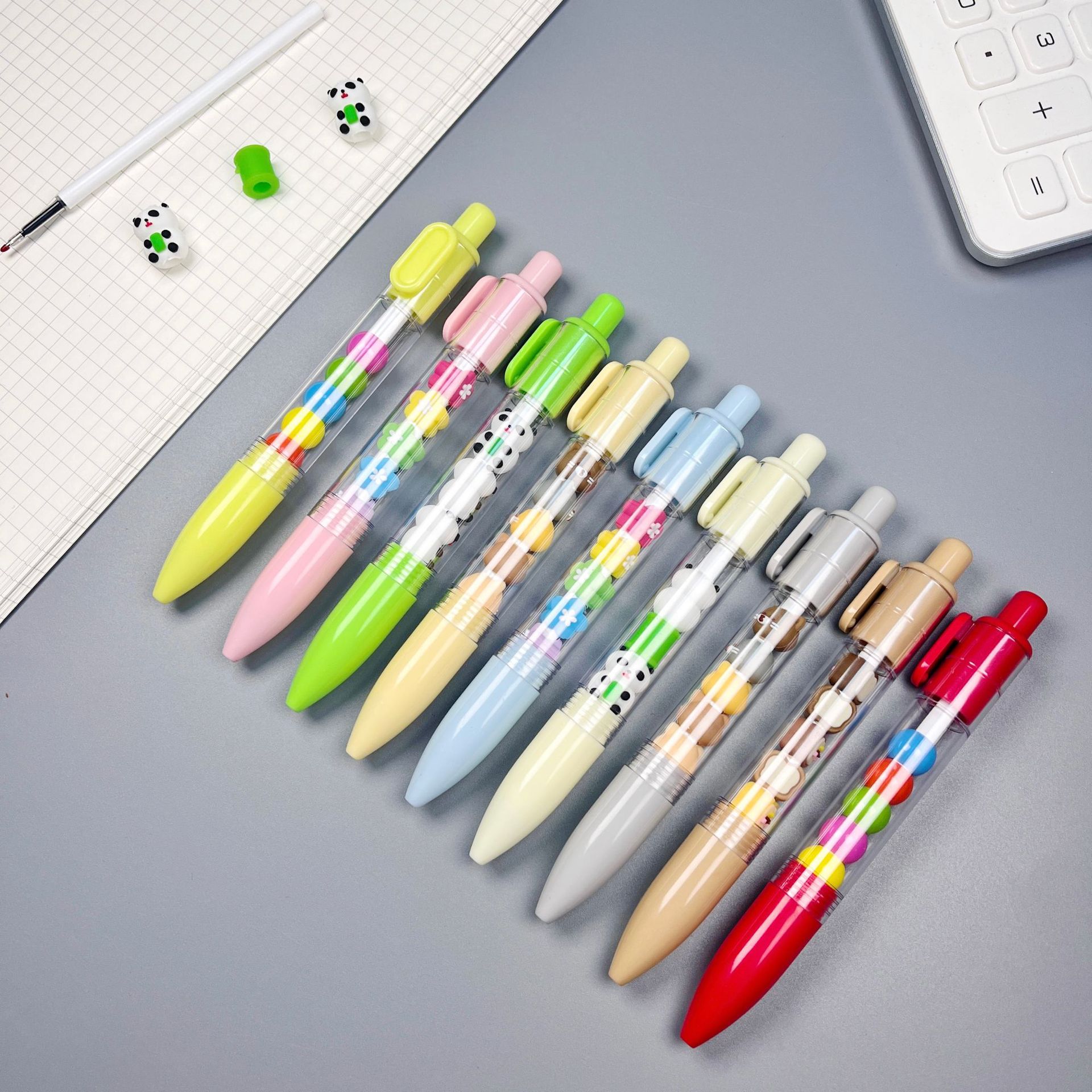 Fun and stress-relieving string fun, creative DIY of press gel pens, cute ST quick-drying student practice pens, signature black pens pic 2