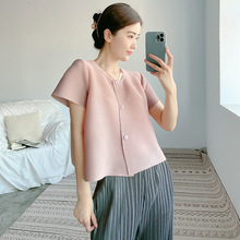 高档礼服三宅时尚连衣裙热卖新款法式收腰高弹褶皱气质优雅长裙子详情23