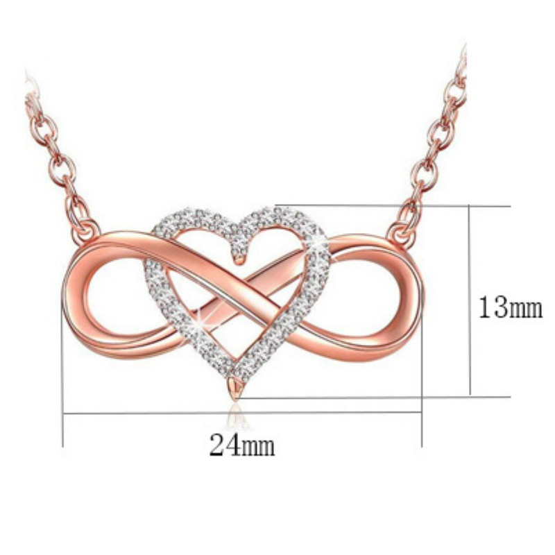 Межконтинентальная wish amazon fashion golden hearts, модель lucky 8 diamond amore, подвеска, ожерелья и украшения pic 23