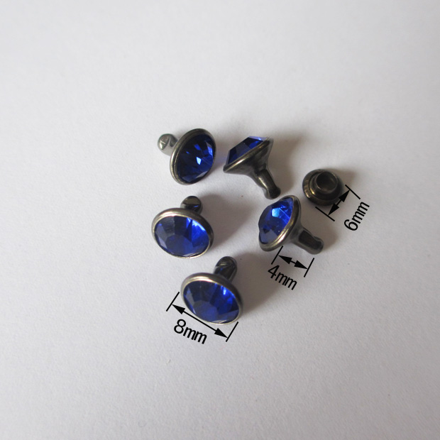 现货管钻撞钉DIY钻钉宠物脖套玻璃A钻皮带铆钉镶钻钮扣彩色详情14