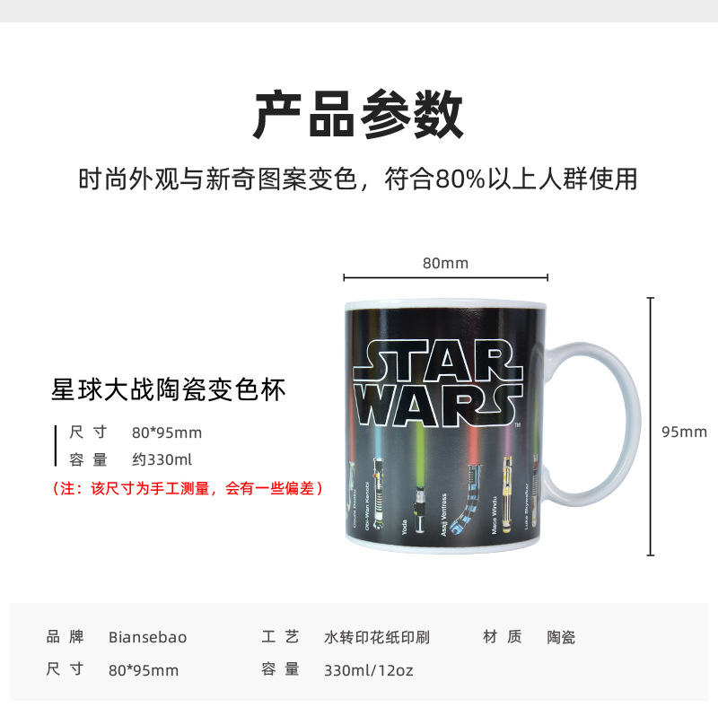 Factory direct supply coffee ceramic cups, color-changing mugs, Japanese-style cartoon personalized large-capacity ceramic color-changing cups pic 32