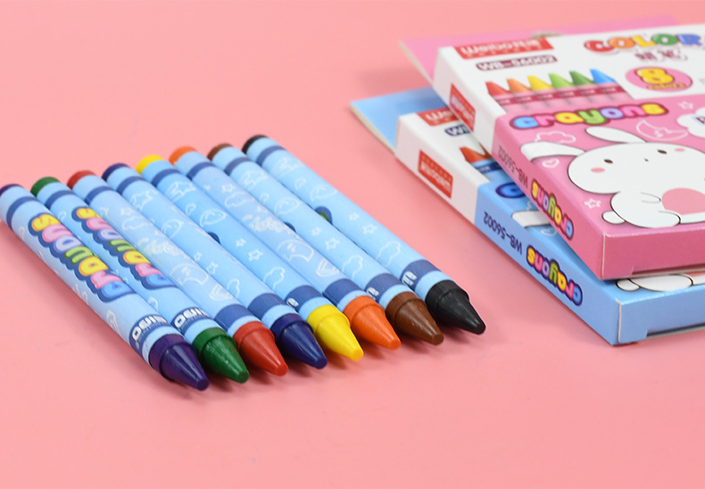 Weibo Creative Colorful Cartoon Crayons, Japanese-style fun and cute little rabbit oil pastels, wholesale for student sketching and drawing pic 8