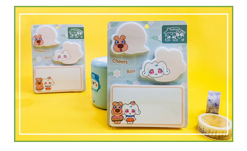 创意创意便签本 广告异形卡通logo便签纸 pet组合n次告示便利贴