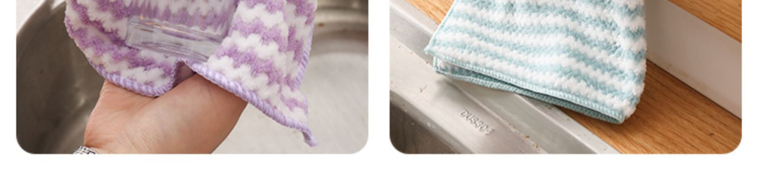 不沾油不掉毛抹布吸水洗碗布厨房清洁布小毛巾加厚擦桌擦碗百洁布详情19