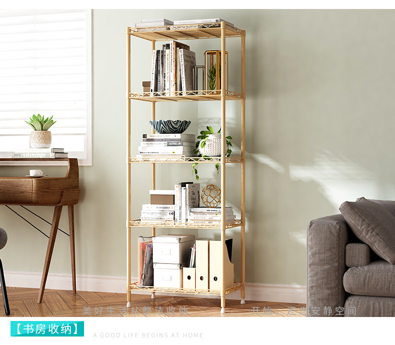 Simple five-layer ironwork kitchen storage rack, floor-standing multi-layer storage rack, adjustable multi-functional household storage wonder pic 26