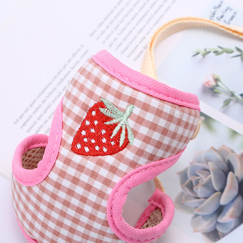 Pet cats and dogs, fruit lace-up, belly band, chest and back anti-escape, breathable and adjustable vest type leash, cross-border pic 13