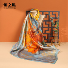 Silk scarves, new and versatile mulberry silk scarves, wholesale 70 square scarves, decorative scarves, summer souvenirs pic 3
