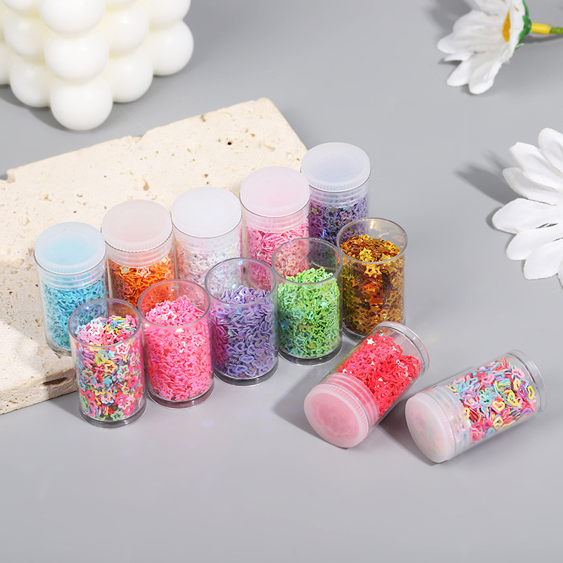 Handmade DIY glitter, laser silver nail polish, sequins, gold onion powder, little star laser PET sequin jewelry manufacturer wholesale pic 4