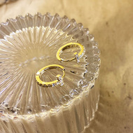 The 2025 new cold style earrings, a niche design for women, zircon ear buckles S925 silver needle, a popular earpiece pic 30