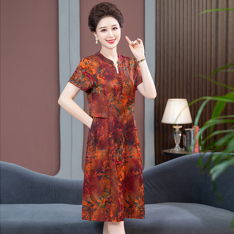 中腰妈妈裤子女春秋2024新款休闲垂感长裤中年休闲裤春中老年女裤详情4