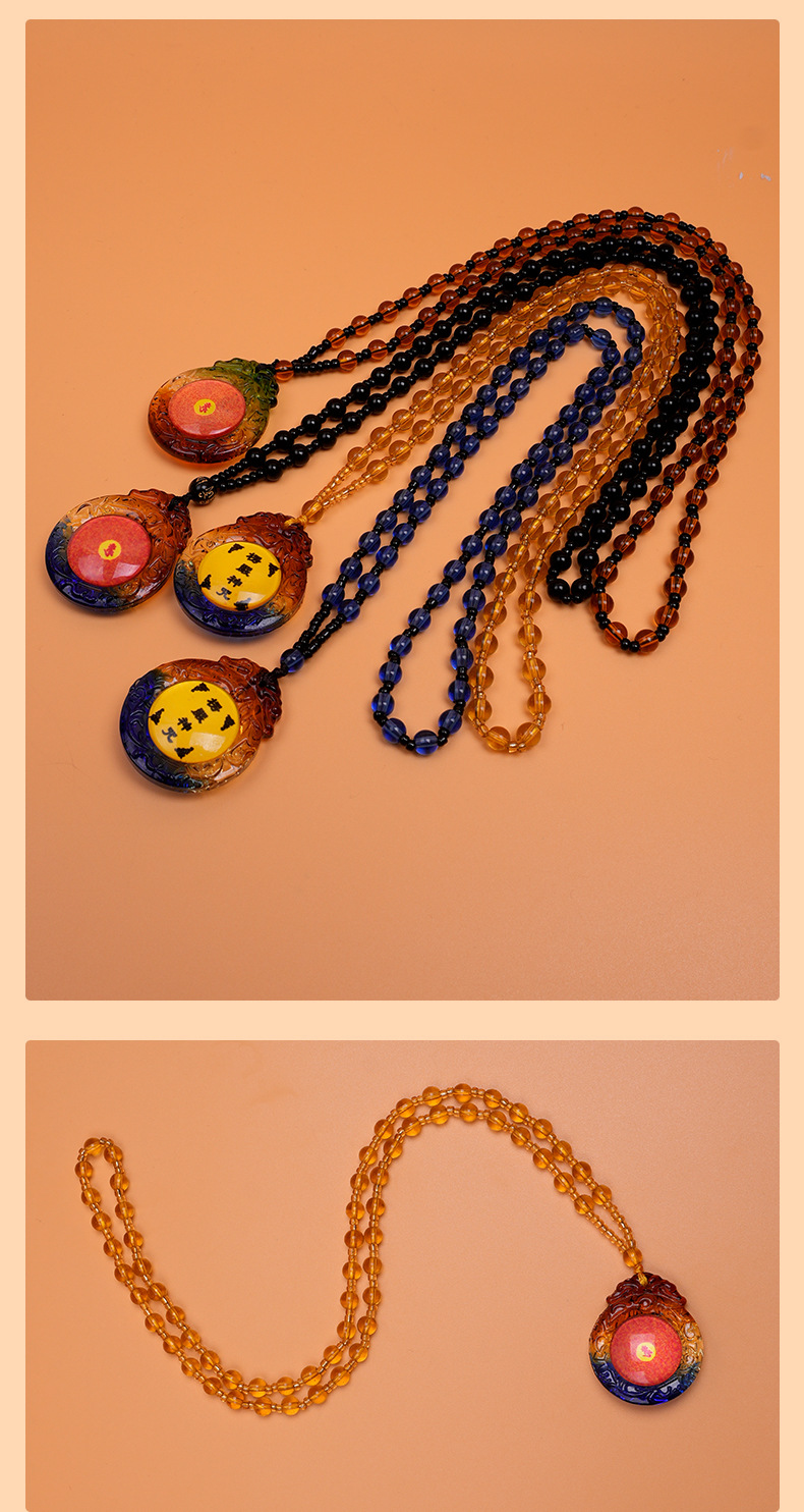 The Shurangama Mantra necklace, the best-selling item in the temple of the Peace Mantra Scenic area, the same style necklace for night market stalls, original factory wholesale of cultural and artistic prayer beads pic 6